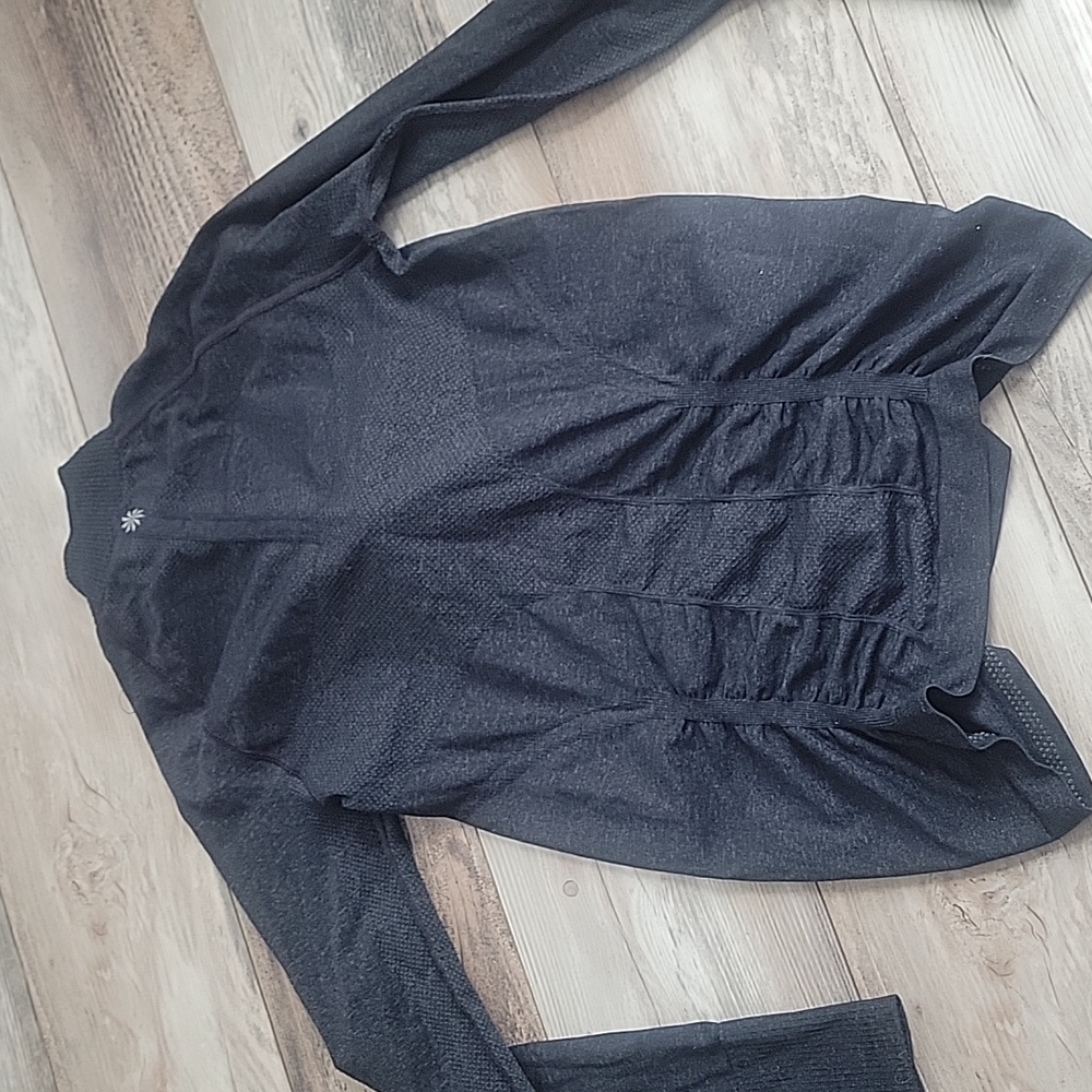 Athleta Fast Track Half Zip Pullover Dark Gray Si… - image 6